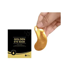 Private Label Custom Golden Seaweed Hydrogel Collagen Crystal Silk Gel Pads Eye Patches Under 24K Gold Eye Mask