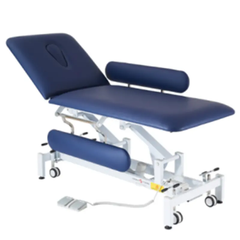 Tavolo per trattamento elettrico tavolo per terapia fisica portatile tavolo medico sedia ospedaliera letto a trazione elettrica a 3 sezioni