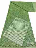 Grande dentelle transparente en tissu ornée de sequins brodés à motif floral, élégante et luxueuse, pour décoration de fête nuptiale
