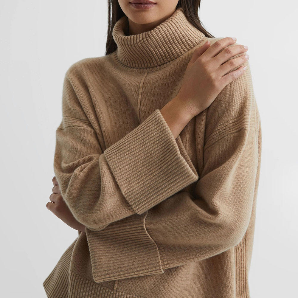 Neck Sweater Knitting Pattern Fine Knit Cowl Neck Jumper Roll Neck