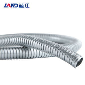 ท่อเหล็กชุบสังกะสีแบบหัวเข็มขัดเดี่ยว/คู่ท่อลูกฟูกเหล็กยืดหยุ่นสำหรับโลหะผสมโลหะไฟฟ้า - Product Image 1