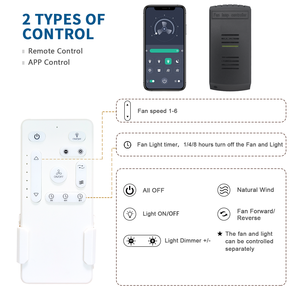 Telecomando per Ventilatore da Soffitto DC - Programmabile con Timer e Direzione Reversibile con Ricevitore - Product Image 3