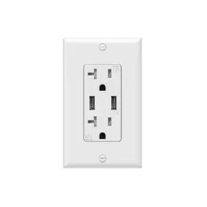 Economical FTR20 20 Amp Electrical Receptacle Outlets With Usb Chargers For Household Apparatus