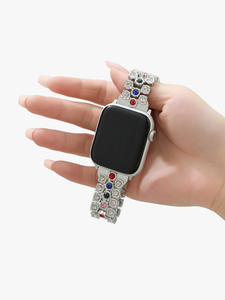 Estilos más nuevos desarrollados Venta caliente Bling Diamond Color-blocking App Smart <span class=keywords><strong>Watch</strong></span> para <span class=keywords><strong>Apple</strong></span> <span class=keywords><strong>Watch</strong></span> 49mm 45mm 44mm 42mm 38mm - Product Image 5