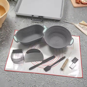 Juego de cesta de prueba de masa fermentada de silicona de 8 piezas <span class=keywords><strong>Kit</strong></span> de inicio plegable con caja de regalo | Ideal para panaderos y Chefs caseros - Product Image 1