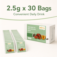 Thé Blanc Vieilli, Goji, Dattes Rouges, Reishi – 30 Sachets – Boisson Quotidienne Naturelle Pure à Base de Plantes pour le Bien-être – Vente Directe Usine – OEM Marque Privée
