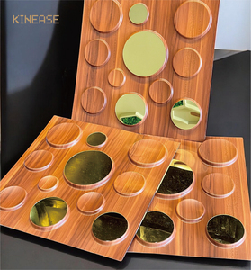 Paneles de Pared Modulares <span class=keywords><strong>3D</strong></span> con Hebilla Magnética Dorada Espejo, Paneles de Fondo sin Pegamento <span class=keywords><strong>para</strong></span> Escaparates - Product Image 1