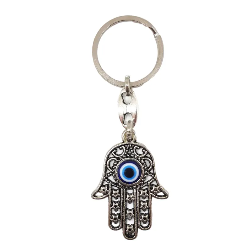 Tùy Chỉnh Nazar Boncuk Kim Loại Phương Đông Keyring Thổ Nhĩ Kỳ Ác Mắt Xanh Cổ Điển Keychain