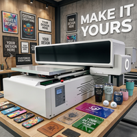 Impresora UV DTF de Cama Plana A1 6090 para Parches de Cuero, Lona, Vasos, Fundas de Madera para Teléfonos, Acrílico, Botellas de Vidrio