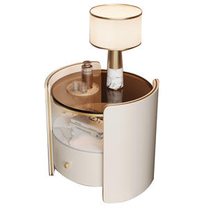 <span class=keywords><strong>Table</strong></span> <span class=keywords><strong>de</strong></span> chevet ovale minimaliste italienne, style moderne simple, luxe léger, chambre à coucher haut <span class=keywords><strong>de</strong></span> gamme, style wabi-sabi - Product Image 1