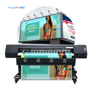 XP600 I1600 I3200 Tête Vinyle Autocollant Flex Bannière Traceur Imprimantes À Jet D'encre Eco Solvant Imprimante <span class=keywords><strong>Toile</strong></span> Cuir Machine D'impression - Product Image 1