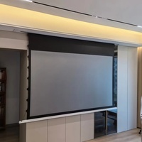 Écran ALR motorisé caché pour plafond de 84 à 150 pouces Écran de projection pour plafond en matériau acoustiquement transparent 4K 8K
