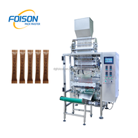 Máquina de envasado de gránulos de sellado trasero multilínea de accionamiento neumático completamente automático para productos químicos para azúcar, sal, café