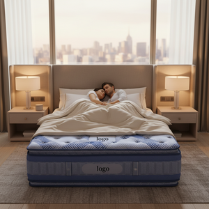 Colchón Ortopédico de Espuma Viscoelástica de 14 Pulgadas con Diseño de Doble Capa Superior, Compresión al Vacío, 5 Zonas de Resorte Ensacado, para Uso Hotelero - Product Image 4