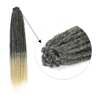 Offre Spéciale Tresse Synthétique Hippie Reggae Dreadlocks Artificiels Loc Extensions À La Main Crochet Unique Extrémité Dreadlock Extensions
