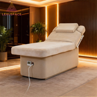 Table de massage de beauté faciale électrique réglable moderne en bois de haute qualité avec un grand espace de rangement pour une utilisation en hôtel