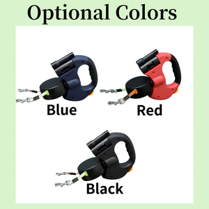 2 कुत्तों के लिए टैंगल-मुक्त डबल रिट्रेटेबल पट्टा आसान चलने के लिए अंतर्निहित अपशिष्ट बैग डिस्पेंसर के साथ अंतर्निहित अपशिष्ट बैग डिस्पेंसर - Product Image 2