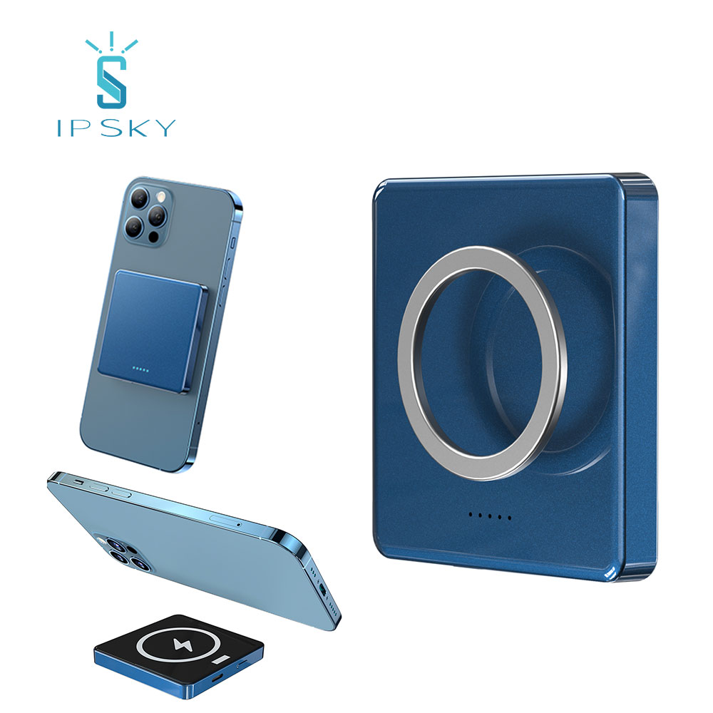 Оптовая продажа IPSKY Мини Размер 20 Вт PD 15 Вт магнитное Беспроводное зарядное устройство qi 5000 мАч портативное зарядное устройство 10000 мАч магнитное зарядное устройство
