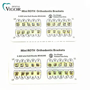 Brackets Metálicos de Ortodoncia al por Mayor Roth MBT 0.018/0.022 Slot Mini Edgewise, Brackets Dentales, OEM Disponible - Product Image 1