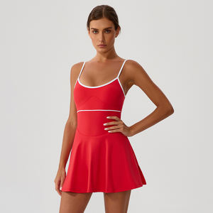 Ensemble de <span class=keywords><strong>jupe</strong></span>-<span class=keywords><strong>short</strong></span> de tennis pour femmes PASUXI <span class=keywords><strong>avec</strong></span> soutien-gorge rembourré, jupes de golf plissées <span class=keywords><strong>avec</strong></span> poches, respirant, séchage rapide, vêtements de sport athlétiques - Product Image 2