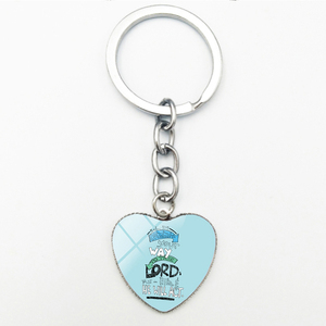 Mignon <span class=keywords><strong>Bible</strong></span> Psaume Coeur Jésus Prière Verre Pendentif Porte-clés L'écriture Foi Chrétienne Devis Bijoux - Product Image 1