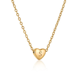 Collane con Ciondolo a Cuore Iniziale in Inglese (26 Lettere) <span class=keywords><strong>per</strong></span> Donne e Mamme, Charm Alfabetico in Oro 18K, Gioielli Raffinati in Acciaio Inossidabile, Regalo - Product Image 6
