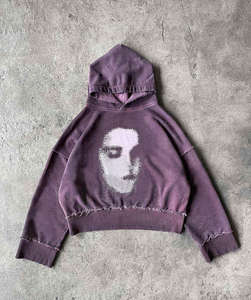 Nouveau design de sweat à capuche pour homme en coton délavé surdimensionné vintage délavé à l'acide <span class=keywords><strong>pull</strong></span> avec col à capuche - Product Image 4