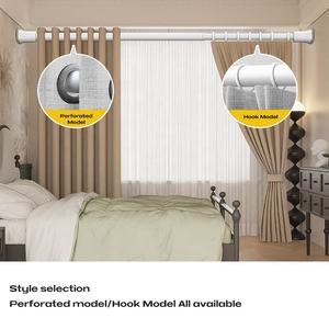 <span class=keywords><strong>Tringle</strong></span> à rideau de <span class=keywords><strong>douche</strong></span> en métal antirouille de couleur personnalisée <span class=keywords><strong>sans</strong></span> perçage - Product Image 5