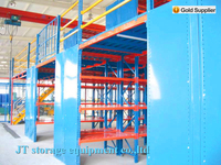 Étagère de stockage robuste en acier pour entrepôt, grenier, mezzanine, capacité de charge de 300 kg par étagère