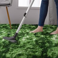 Rembourrage de tapis doux moelleux doux en peluche Shaggy Tie-Dyed Forest Moss Green Rug Antidérapant Lavable en machine pour chambre à coucher