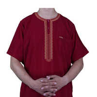 Nuevo Vestido Largo Musulmán de Manga Corta para Hombre, Estilo Marroquí, Tallas 54-62, Diseño de Bordado de Calidad Superior, Hecho en Koshibo