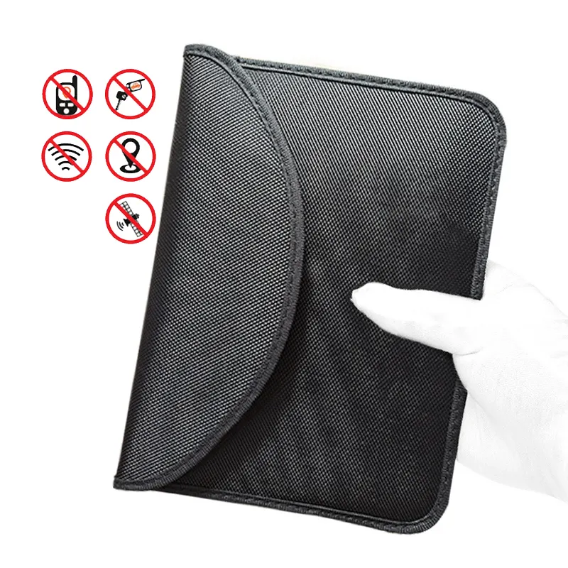 For Phone/Mini iPad/Car Keyfob Protection Anti-theft signal-blocking faraday cell phone bag offgrid RFID Signal Blocking Bag