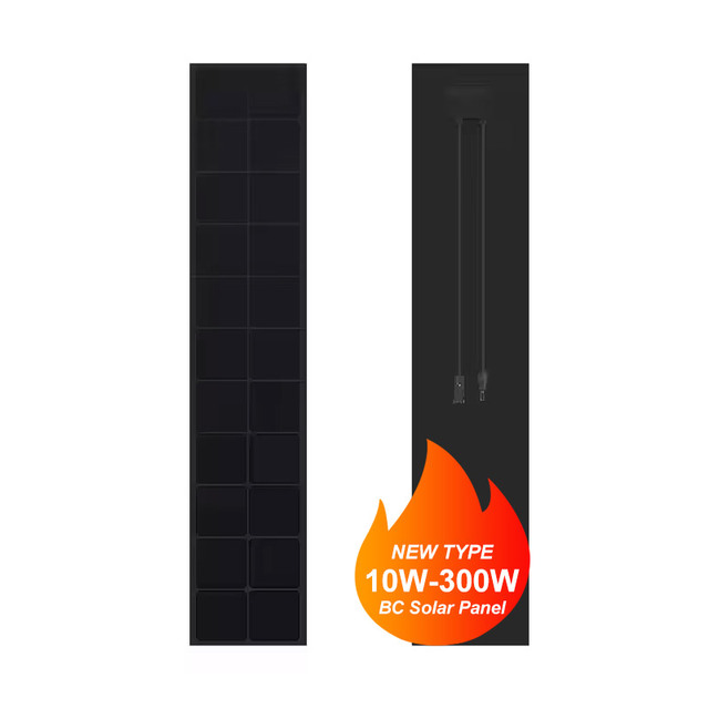 Custom 120W HPBC Solar Pv Module Monocrystalline BC Solar Panel for Roof RV Boat 45W 60W 80W 100W Narrow Cell Solar Panels