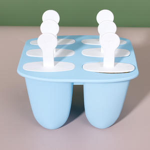 Juego de bandeja de hielo para zumo de fruta congelada DIY, moldes de paletas de silicona de grado alimenticio, herramientas para hacer helados - Product Image 2