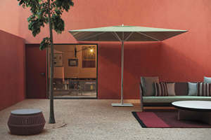 Parasol d'extérieur moderne en aluminium avec base en acier 1,5 m, protection solaire pour jardin et mobilier de terrasse - Product Image 4