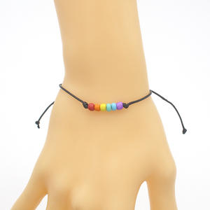 2 unids/set Love Is Love Rainbow Pride Wish pulsera Rainbow LGBT cuerda pulsera <span class=keywords><strong>Gay</strong></span> Pride joyería para Mujeres Hombres <span class=keywords><strong>amistad</strong></span> regalo - Product Image 5