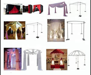 Adjustable Pipe and Drape <b>Backdrop</b> <b>Stand</b> Heavy Duty Double Crossbar Pipe and Drape Set - Product Image 5