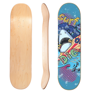 Planche à roulettes russe en érable à quatre roues, doublement relevée, de 31,5 x 8,25 pouces, avec motif de <span class=keywords><strong>requin</strong></span> tendance, personnalisable - Product Image 1