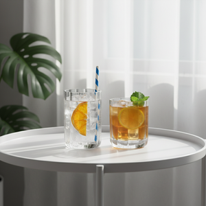 Verre à cocktail classique côtelé, type Highball, 260 ml, écologique, pour bière, vin, mojito, <span class=keywords><strong>gin</strong></span> <span class=keywords><strong>tonic</strong></span>, whisky, jus, café, à rayures, pour <span class=keywords><strong>bar</strong></span> - Product Image 3