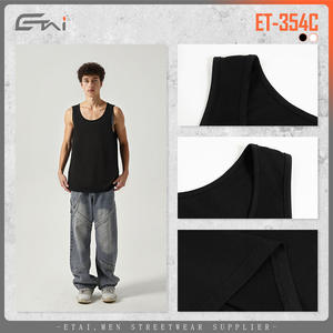 قميص رياضي رجالي بدون أكمام من دريمينج ليون، تصميم أمريكي رياضي على شكل حرف I، 93% قطن و7% سباندكس، مريح وعالي الجودة - Product Image 3