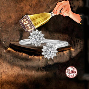 925 <b>Sterling</b> <b>Silver</b> Dainty Stylish Fine Jewelry Women's <b>Adjustable</b> Engagement <b>Rings</b> Zircon for Romantic Wedding Party - Product Image 3