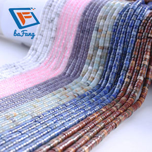 Perles de pierres précieuses bon marché de 2x4 mm, forme ronde, perles d'espacement en vrac pour la fabrication de bijoux - Product Image 1