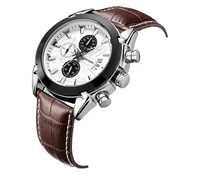 Offre Spéciale MEGIR 2020 montres de luxe en cuir pour hommes horloge à Quartz étanche hommes affaires montre électronique LOGO personnalisé usine