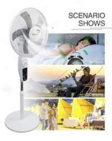 Ventilateur sur pied solaire à faible consommation d'énergie, rechargeable, télécommandé, pour hôtel, extérieur, 12 vitesses réglables, faible bruit, prix abordable
