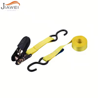 Sangles d'arrimage en polyester robustes sur mesure de 1 pouce (25 mm) 800 kg-5000 kg, sangle à cliquet rétractable avec crochet en J