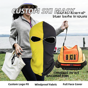 Wholesale YOLO Custom Logo Two Colors Stitching Design Sports Outdoor Fashion Ski Motorcycle Cycling <b>Balaclava</b> Full Face Neck - Product Image 2