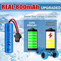 JJRC Accessoire-14500 3.7V 800mah Rechargeable 3.7V 14500 Li-ion Batterie Cylindrique Lithium Ion pour Stunt Dump Car Tank Truck