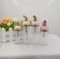 Ensemble de pompes à mousse rose en gros - 30 ml/50 ml Bouteille vide transparente pour mousse moussante Shampooing Nettoyant pour le visage et les cils