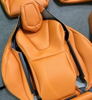 Ensemble complet de housses de siège YLA Factory, accessoires intérieurs de voiture, housses de siège en cuir personnalisées, parfaites pour Tesla