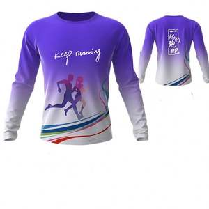 Camiseta Deportiva Personalizada de Manga Larga con Cuello Redondo, Ajuste Atlético, Impresión Serigráfica, 100% Poliéster Ecológico y Transpirable - Product Image 2